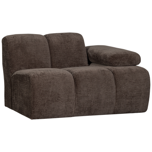 WOOOD 1-zits bank met arm rechts Mojo - Ribstof - Bruin - 74x120x97 - vtwonen shop