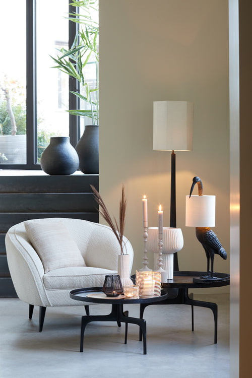 Light & Living salontafel TOBIAS - Ø75x44cm - zwart - Set van 2