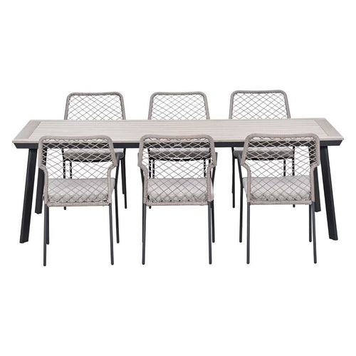 Garden Impressions Tuinset Ross sand 7-delig - Penedo tuintafel 230x100 cm