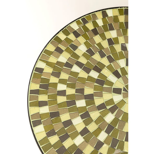 Kare Design Bijzettafel Clack Mosaic Ø35cm groen en bruin