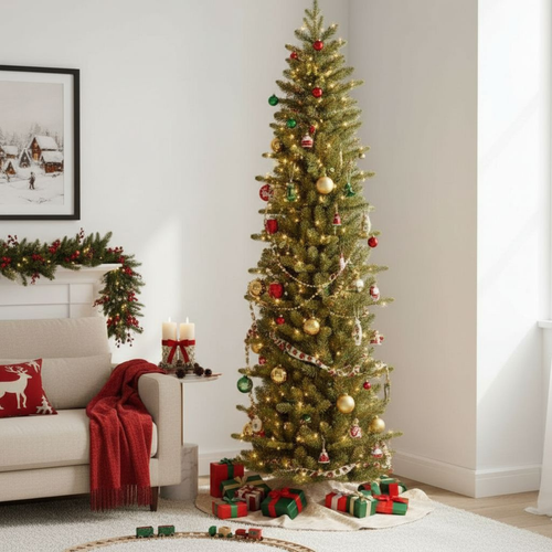 Black Box Trees Harma Kunst Kerstboom met Verlichting - Kunstkerstboom H260 x Ø73 cm - met Timer en Dimmer - Groen