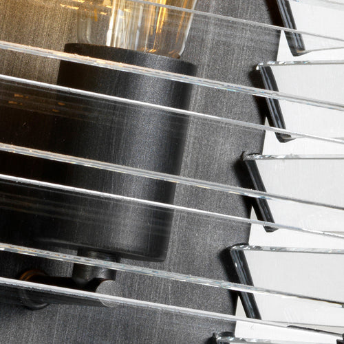 Louvre 2 Lichte Wandlamp Gunmetal Verf Afwerking