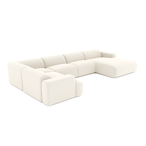 Sia Home - Panoramische banken MYRA - Bouclette stof - Crème - 354cm - vtwonen shop