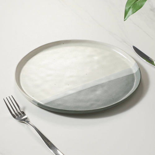 Sia Deco - Set van 4 Matty dinerborden - Groen  - Zandsteen - H1 - vtwonen shop