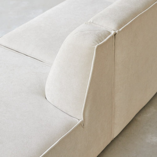 Tikamoon Modulaire 2/3-zitsbank in beige stof - Beige