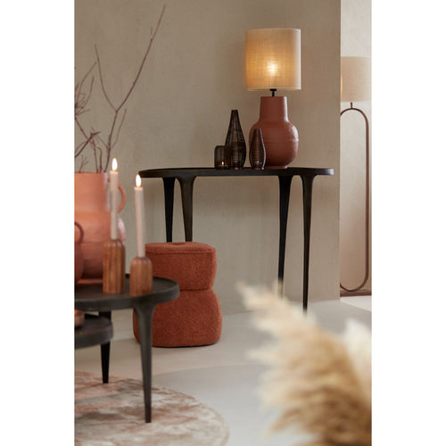 Light & Living poef LEYLA - oranje - Ø40cm