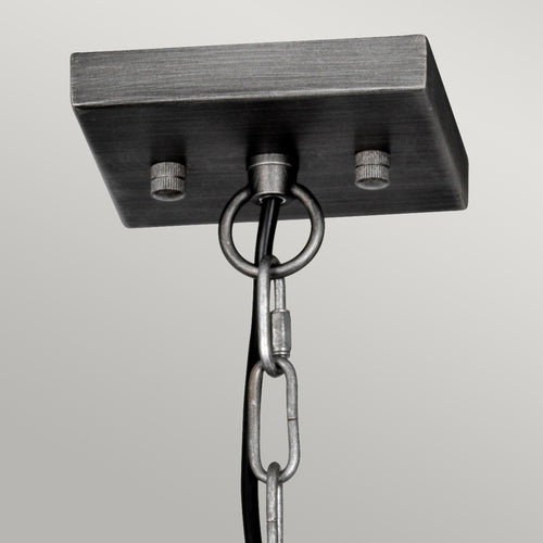 Louvre 6 Lichte Hanglamp Gunmetal Verf Afwerking