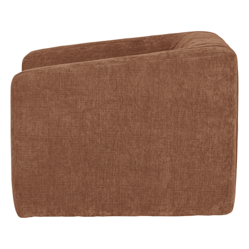 WOOOD fauteuil Omaire - Chenille - Roestbruin