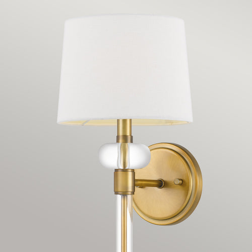 Elstead Quoizel Barbour Wandlamp met Kap Verweerd Messing