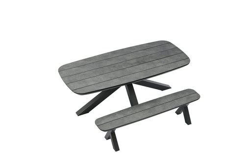 Sens-Line - Bradford Tuintafel - 220x100cm - HPL Grijs