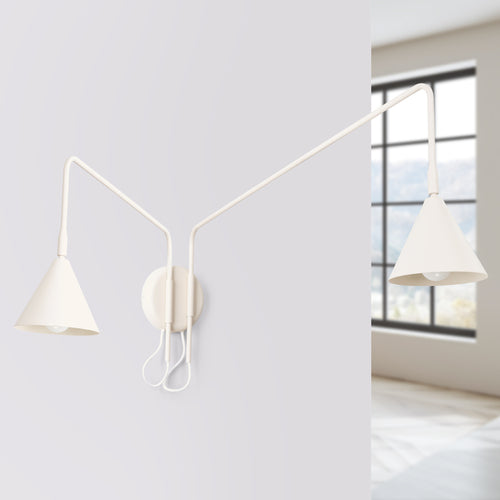 Sollux Lighting Wandlamp NOX 2 beige met schakelaar - 150x80x30cm