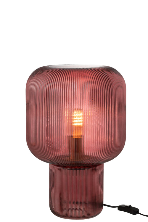 J-Line tafellamp - glas - rood