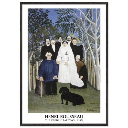 Artfulprints Poster met Lijst Henri Rousseau - The wedding party   - 70x100 cm - Meerkleurig