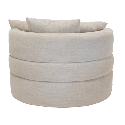 DÉJA Living Draaifauteuil Miles - Beige Stof - Ø100x84cm