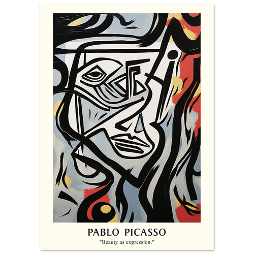 Artfulprints  Pablo Picasso - Beauty as expression   poster A4 21x29.7 cm - vtwonen shop