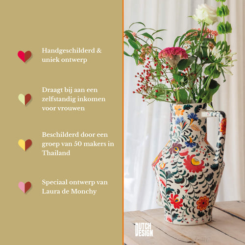 Return to Sender Vaas 45 cm Bed of Flowers handgeschilderd