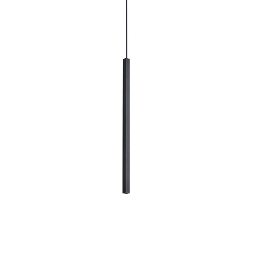 Ideal Lux LOOK Vierkante, slanke hanglamp voor aan het plafond, zwart, 1x LED 220lm 3000K