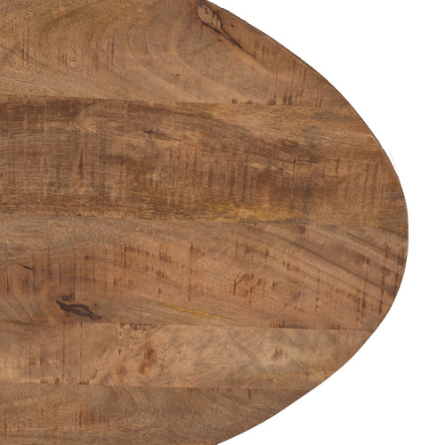 Giga Meubel Salontafel Mansour - Ovaal Bruin Hout - 130x70x40cm