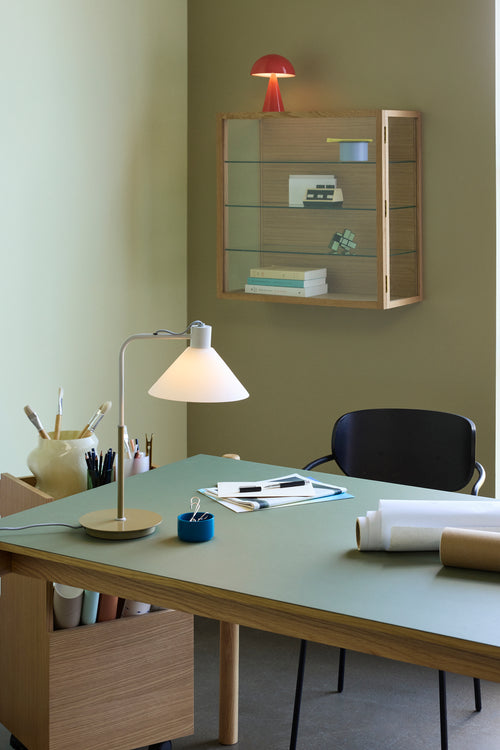 Hübsch draagbare lamp Mush - ijzer/polycarbonaat/acryl/ijzer/polycarbonaat - ø15xh20cm