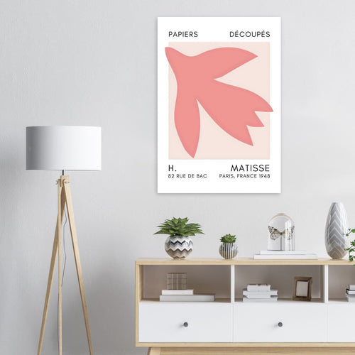 Artfulprints Poster Matisse – Shapes in the air taupe   - A4 21x29.7 cm - Taupe