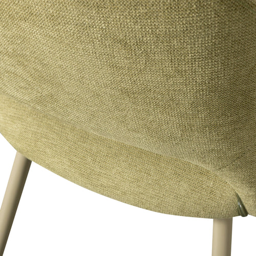 WOOOD eetkamerstoelen Jenny - Polyester - Sage - Set van 6
