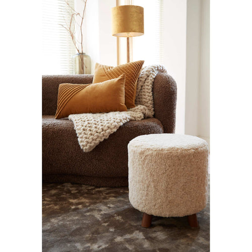Light & Living deken Knitted - wit - 152x127x0.5cm