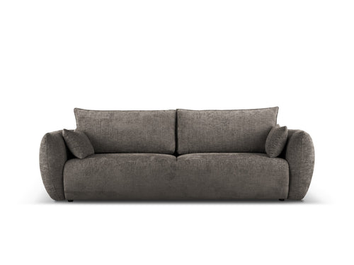 Cosmopolitan Design Slaapbank met opbergdoos Matera 3-zits, chenille, grijs - 108x240x86cm