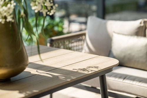 Garden Impressions Teramon loungeset met hoge tafel taupe rope