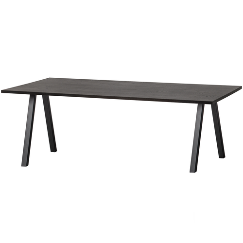 WOOOD tafel met 2-stand poot Tablo - Eiken/Metaal - Zwart - 75x160x90 - vtwonen shop