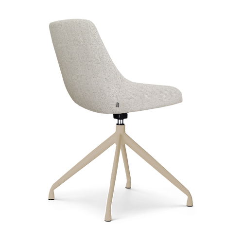 Nolon Nola-Isa draaibare eetkamerstoel beige gemêleerd beige onderstel