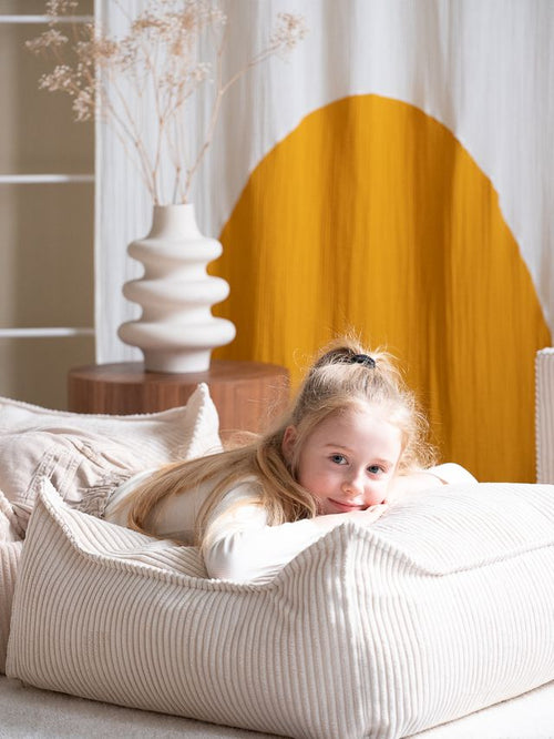 Wigiwama Vierkante Poef - Wit - vtwonen shop