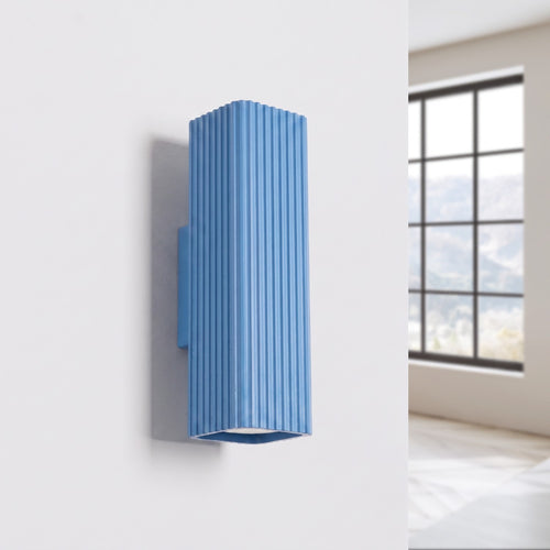 Sollux Lighting Wandlamp RAYO 20 azuurblauw - 6x8x20cm