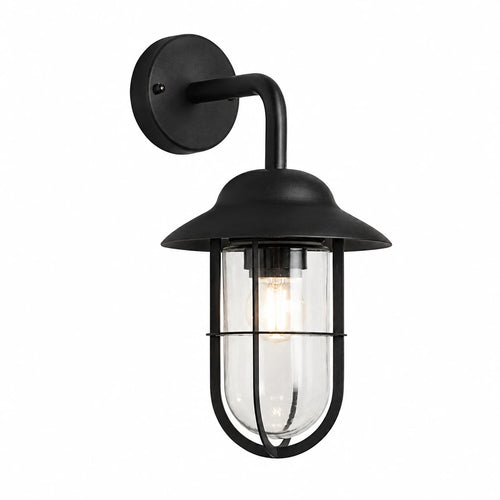 Searchlight buitenlamp Toronto - 1 lichts - 24  x 31   cm - zwart transparant