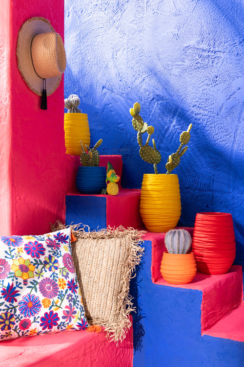 J-Line hoed + Touw + Kwast - papier - lichtbruin - vtwonen shop