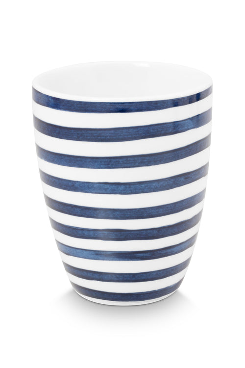 vtwonen - Mokken - Blauw, Wit - Porselein - 425ml - Set van 4 - vtwonen shop