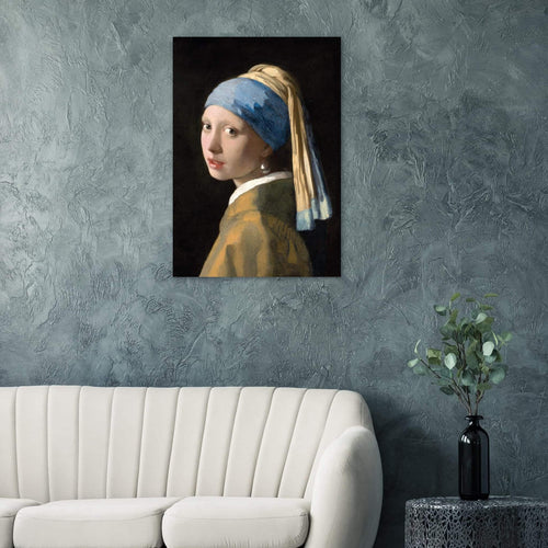 Artfulprints Poster met Lijst Johannes Vermeer - Meisje met de parel   - 70x100 cm - Meerkleurig