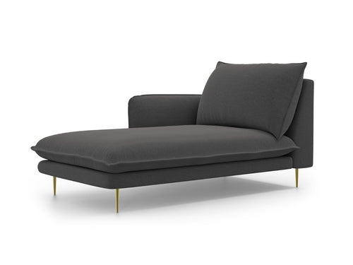 Cosmopolitan Design linker meridiaan Vienna structurele stof, donkergrijs - 170x110x95cm