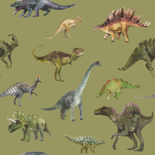 Sanders & Sanders behang dinosaurussen groen - 50 x 900 cm - 935368