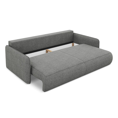LaMiaSofa 3-zits slaapbank Palermo - chenille stof - olifant - 216x105x86