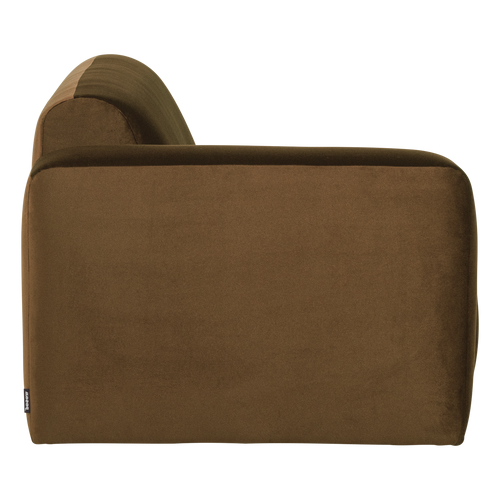 WOOOD 2-zits bank arm links Mojo Base - Velvet - Honinggeel - 74x185x97