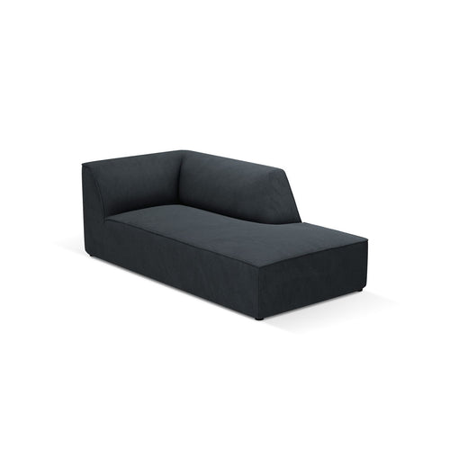 Cosmopolitan Design - Ligstoel rechts Siena ribfluwelen zwart - 181x93x69cm