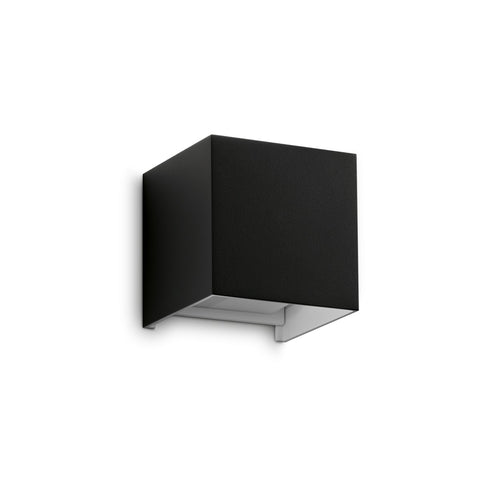Ideal Lux ATOM 10 cm buitenwandlamp met op- en neerwaartse lichtbundel, zwart, 2x LED 1200lm 4000K IP54