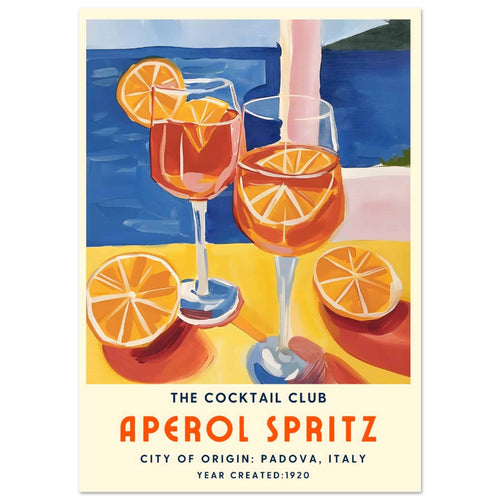 Artfulprints  Aperol Spritz - The cocktail club I   poster A4 21x29.7 cm - vtwonen shop