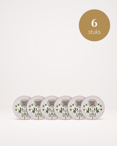 Pip Studio - Petit Fours - Lily & Lotus - Lila - 12 cm - Set van 6