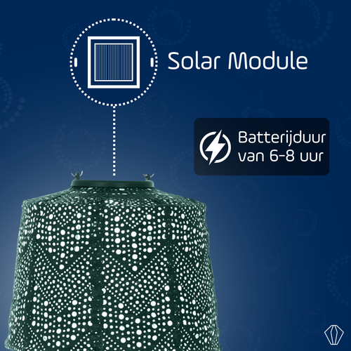 Lumiz solar lampion verso lamp - 20 cm - groen