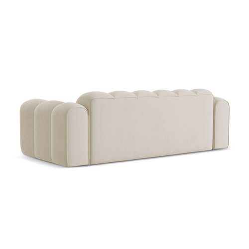 Cosmopolitan Design - Bank Treno 4-zits, flueel donkerbeige - 94x240x70cm