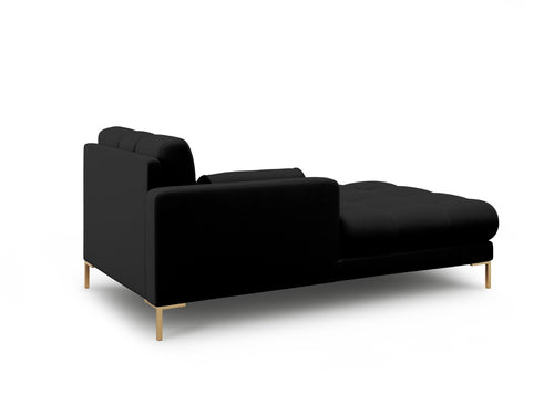 Cosmopolitan Design linker meridiaan Bali structurele stof, zwart - 185x102x75cm