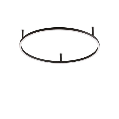 Ideal Lux ORACLE Ring Geïntegreerd Led Semi Flush Light Zwart 70cm 3000K