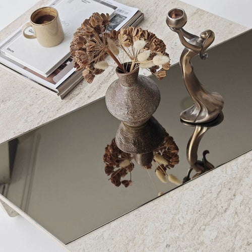 Calicosy - SOLEA Salontafel - Naturel - 100x60x40 cm
