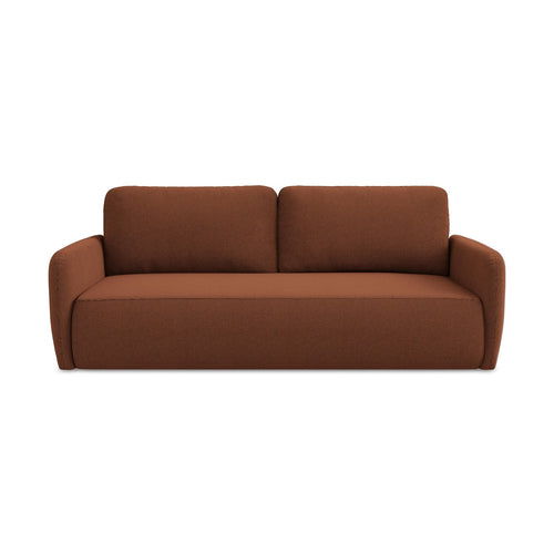 LaMiaSofa 3-zits slaapbank Corle - textuurstof - terracotta - 218x102x86